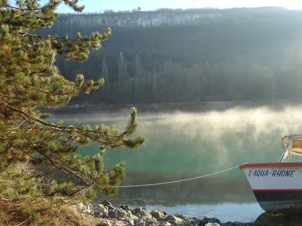 brume sur le Rhône à Belley