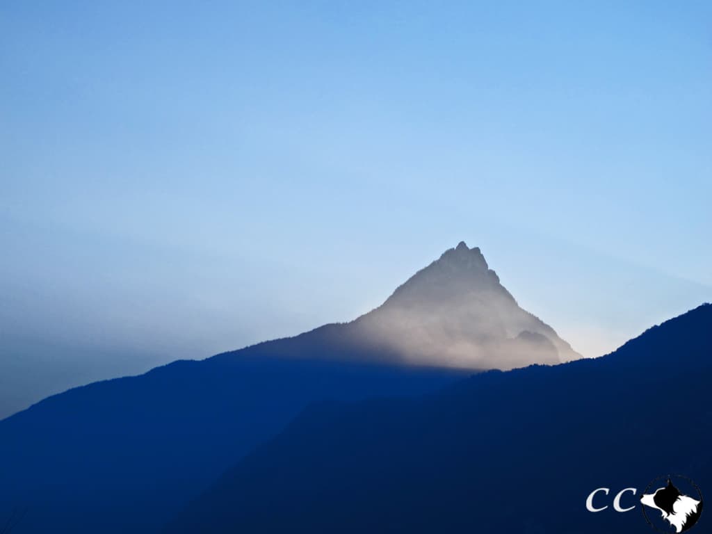 coucher de soleil sur le Dent du Chat