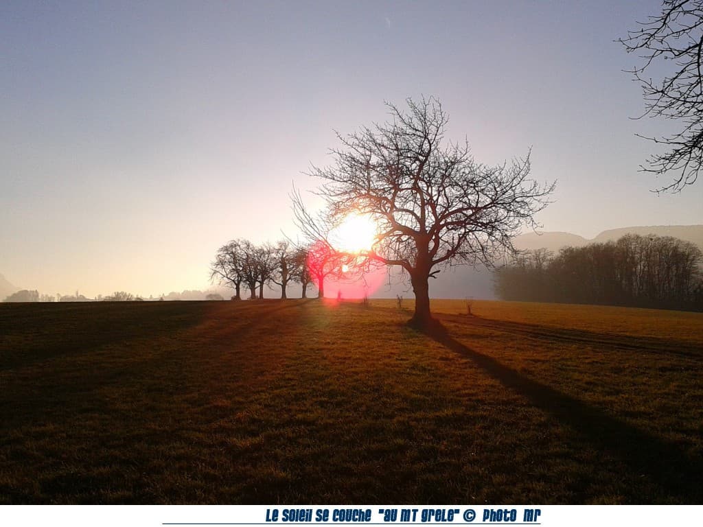 Soleil au dessus de la cluse ..