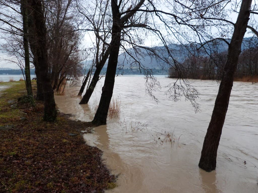L'arrivée de la Leysse au Lac du Bourget