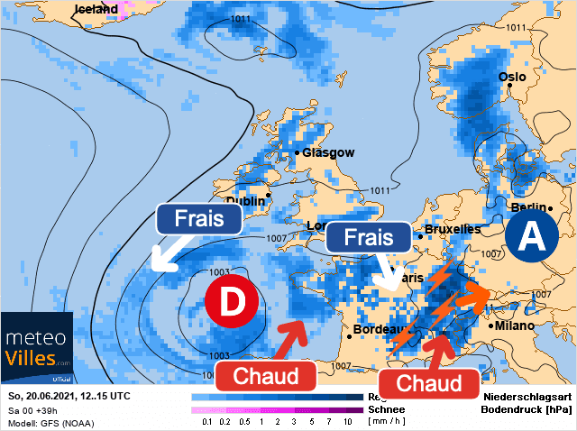 Carte de prévisions d'europe du Dimanche 20 juin 2021