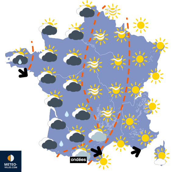 Retour des averses par le sud