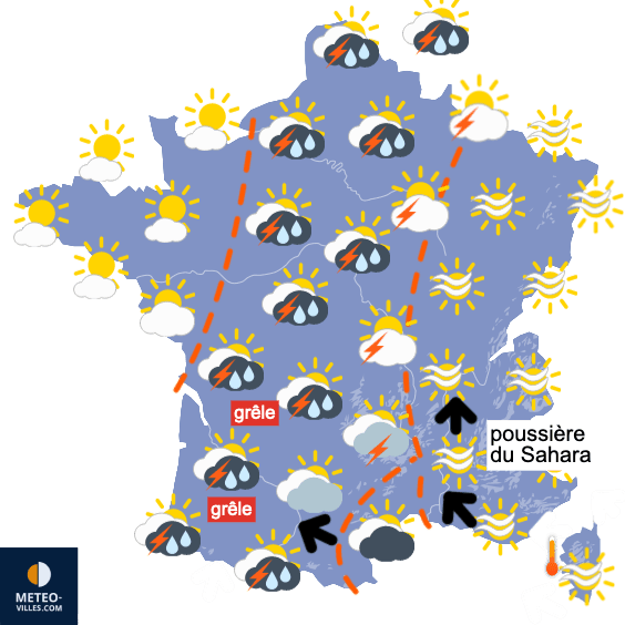 Encore des orages jusqu'à jeudi, puis plus calme