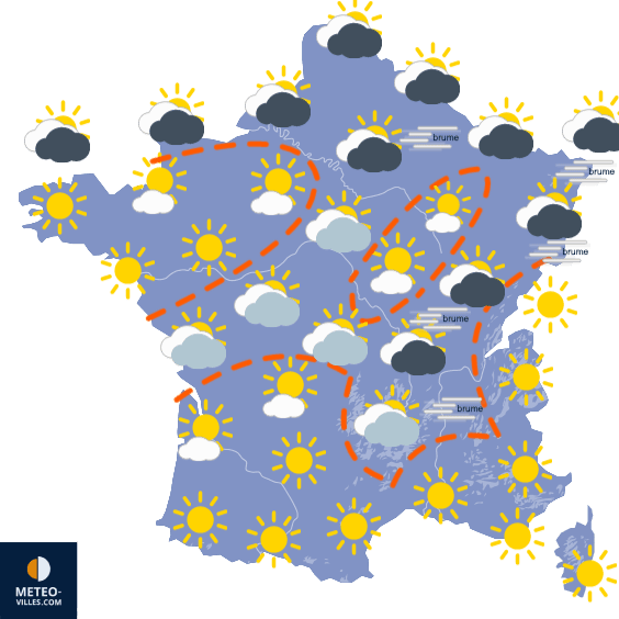 Anticyclonique jusqu'à mardi, puis plus perturbé à Noël