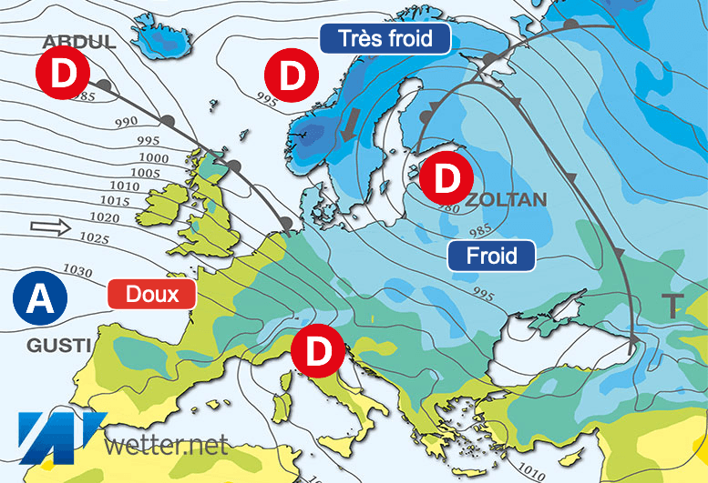 Carte de prévisions d'europe du Samedi 23 décembre 2023