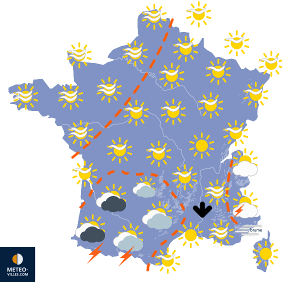 Le risque d'averses et d'orages pourrait s'étendre