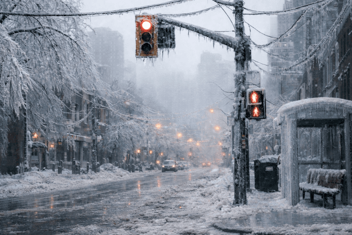 Nouvelle bombe météo, tempête de verglas et de neige au Québec