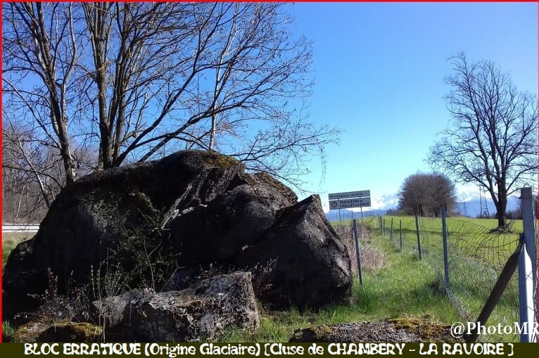 UN BLOC ERRATIQUE  DANS LA CLUSE DE CHAMBERY