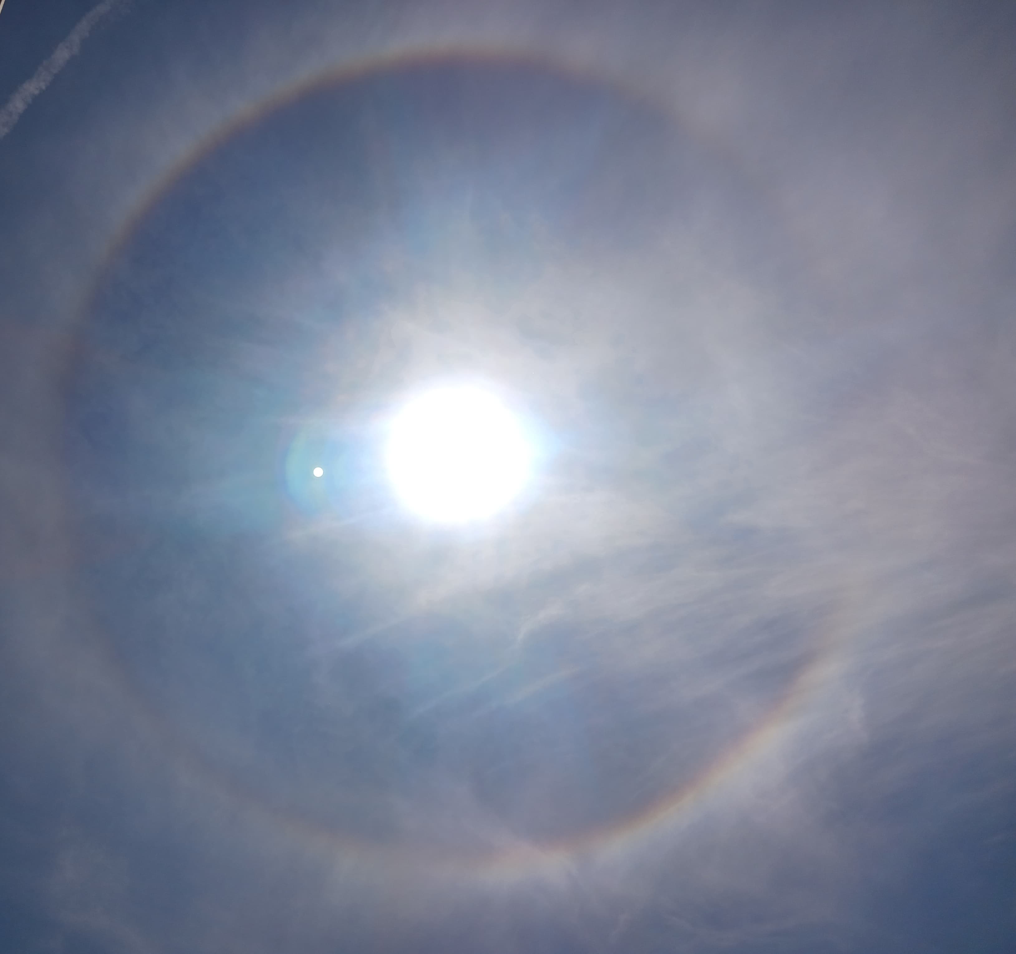 aureole autour soleil vers 15h