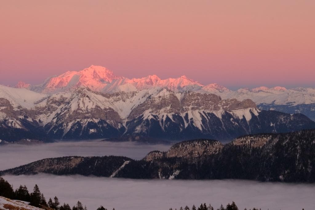 Le Mt Blanc vu du Crêt Chatillon