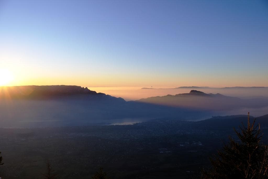 Couché de Soleil depuis le sommet du Revard