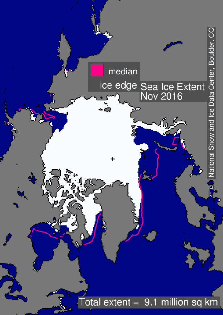 Image d'illustration pour La surface de la banquise Arctique au plus bas