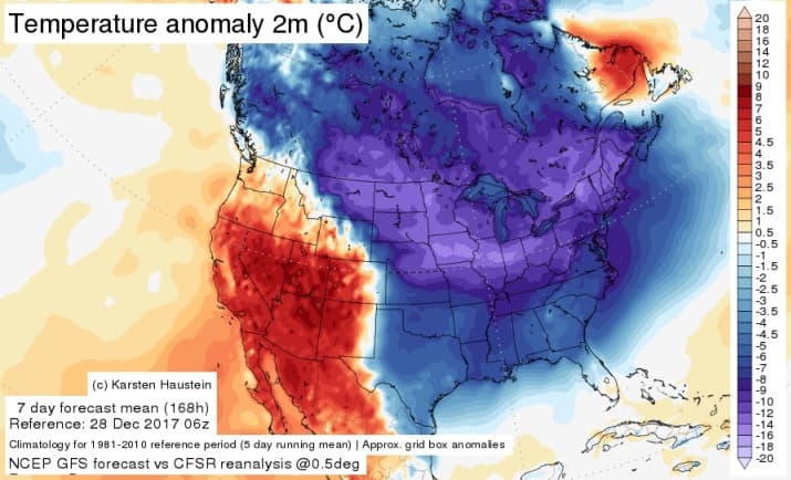 Image d'illustration pour Froid polaire sur le Canada et l'Est des USA