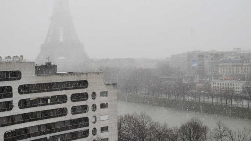Image d'illustration pour Giboulée, orage, vent et neige à Paris autour de la dépression Jake