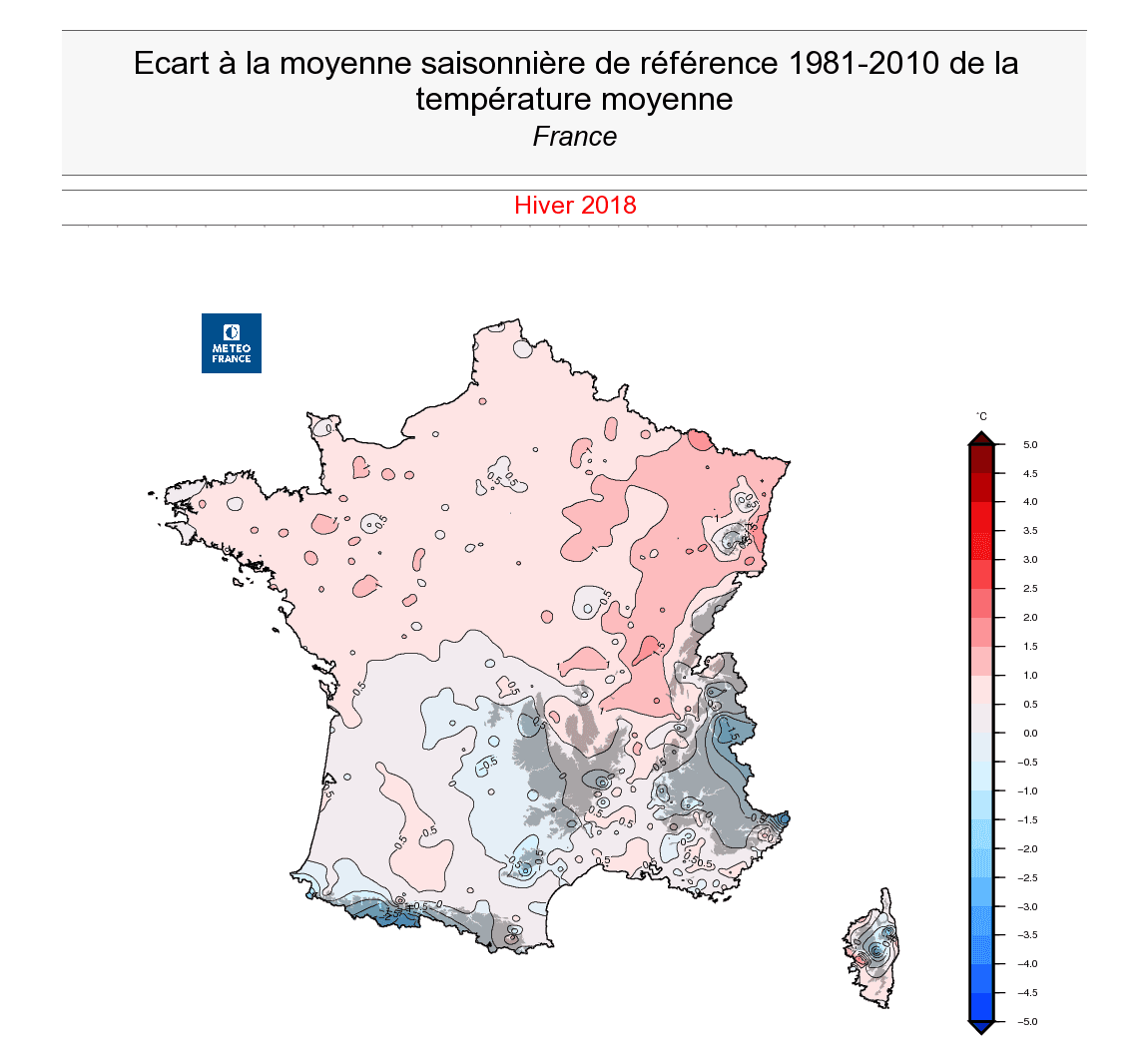 Image d'illustration pour Bilan de l'hiver 2017/2018 : doux mais très fortement pluvieux