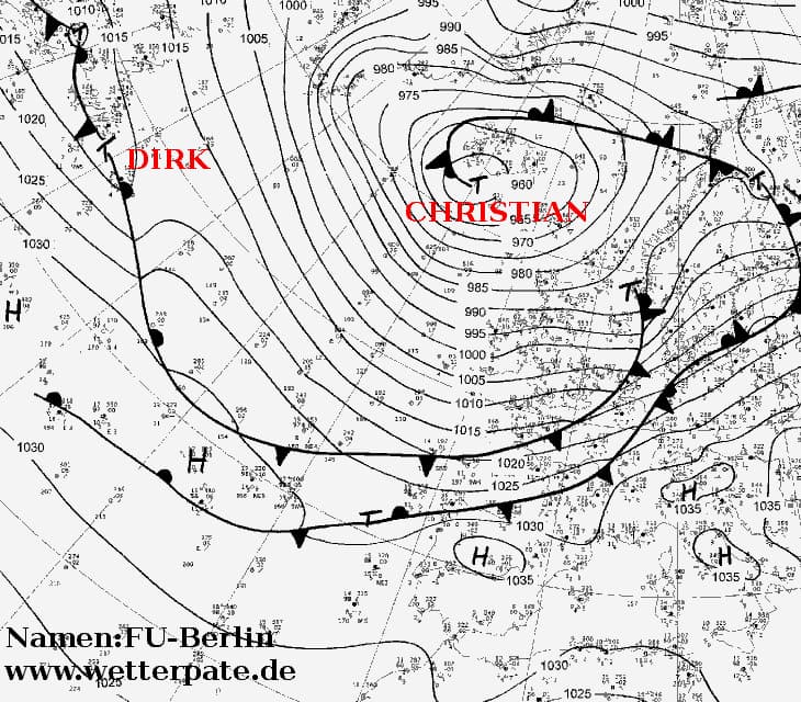 Image d'illustration pour Tempête Dirk : vers des pressions atmosphériques remarquables