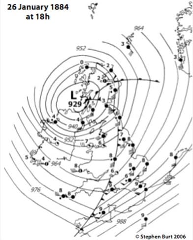 Image d'illustration pour Tempête Dirk : vers des pressions atmosphériques remarquables