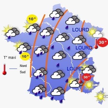 Un peu moins chaud dans l'Est et des orages 