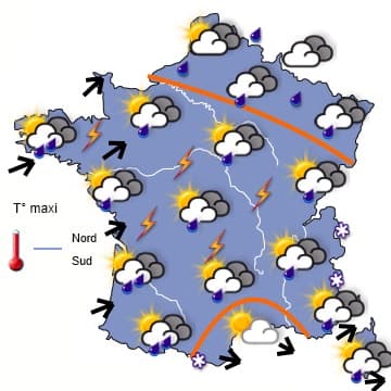 DEFILE DE PERTURBATIONS avant un week-end beaucoup plus doux 