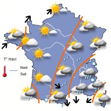 Beaucoup de pluie et de vent en perspective 