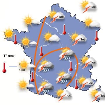 Moins d'orages et léger recul de la chaleur