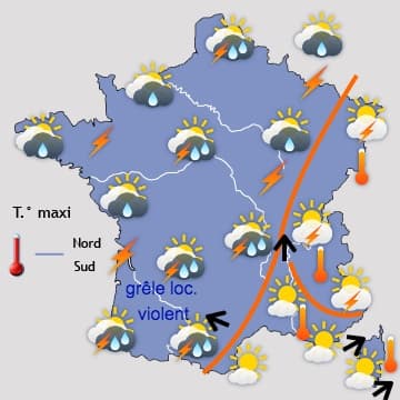 Averses et fraîcheur jusqu'en début de semaine  
