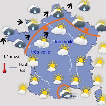 Week-end agité et températures en dents de scie