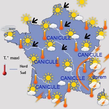 Près de 40°C en Champagne et Bourgogne mardi après-midi 