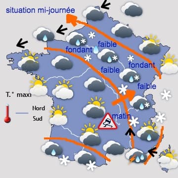 Petite remontée des températures entre pluies et accalmies 