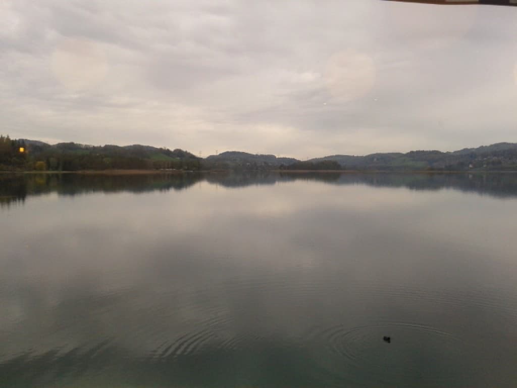 Miroir et ronds dans l'eau