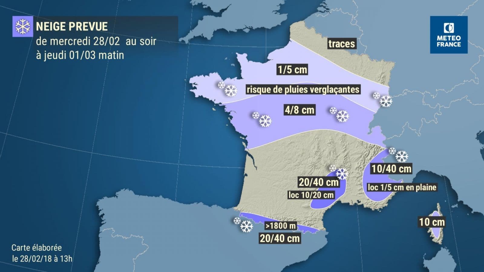 Image d'illustration pour Retour de la neige annonçant la fin de la vague de froid