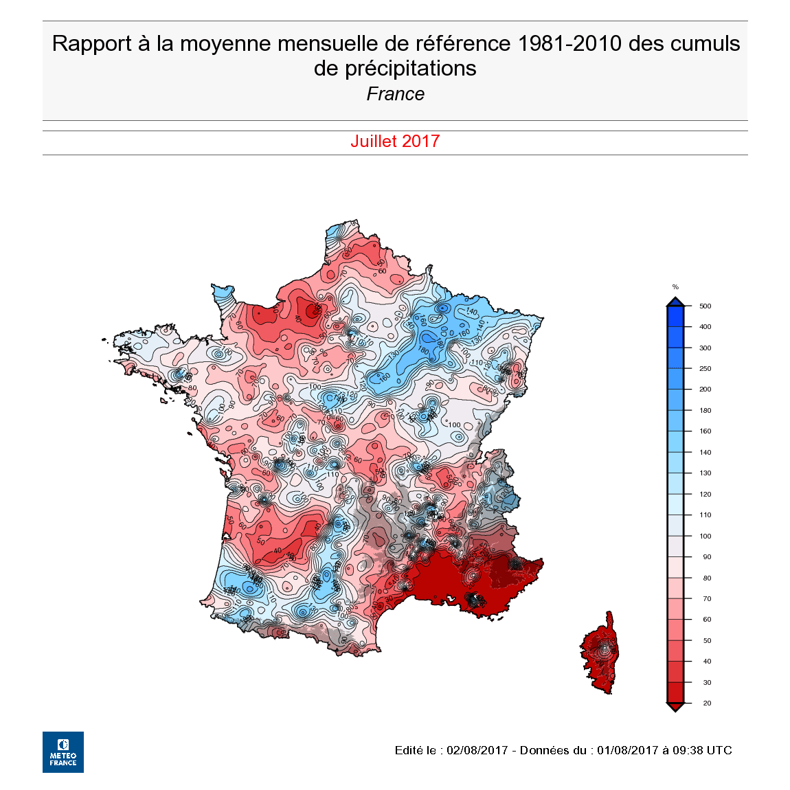 Image d'illustration pour Bilan cartographié du mois de Juillet 2017