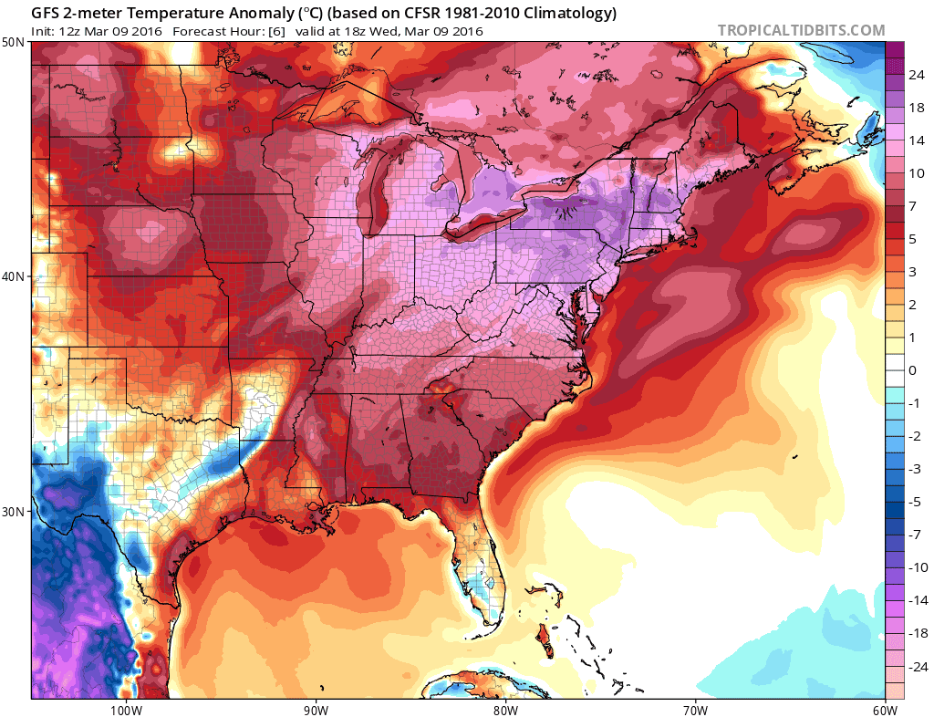 Image d'illustration pour Chaleur précoce sur l'Est des Etats-Unis